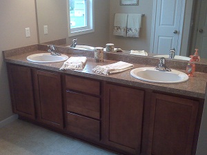 Double vanity sink in lovely Rochester, NY home