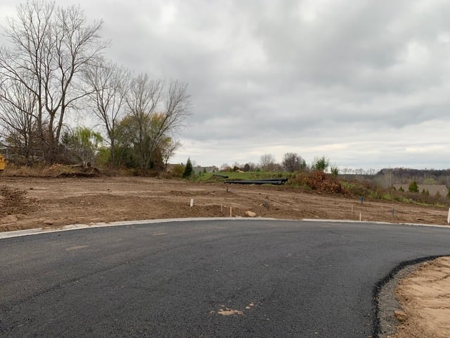 Land development progress for new home construction near Rochester, NY 