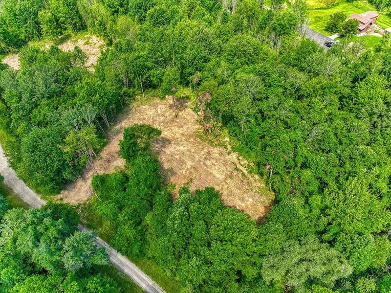 New construction lot aerial view off of Ontario Center Road in New York-1