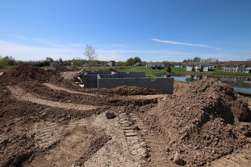 New construction foundation progress in upstate New York 