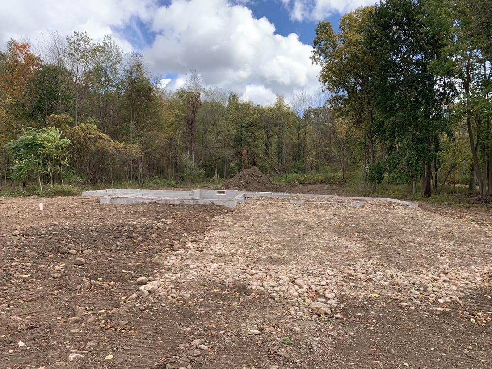 View of custom home lot in Macedon, NY Drumlin Drive new home community