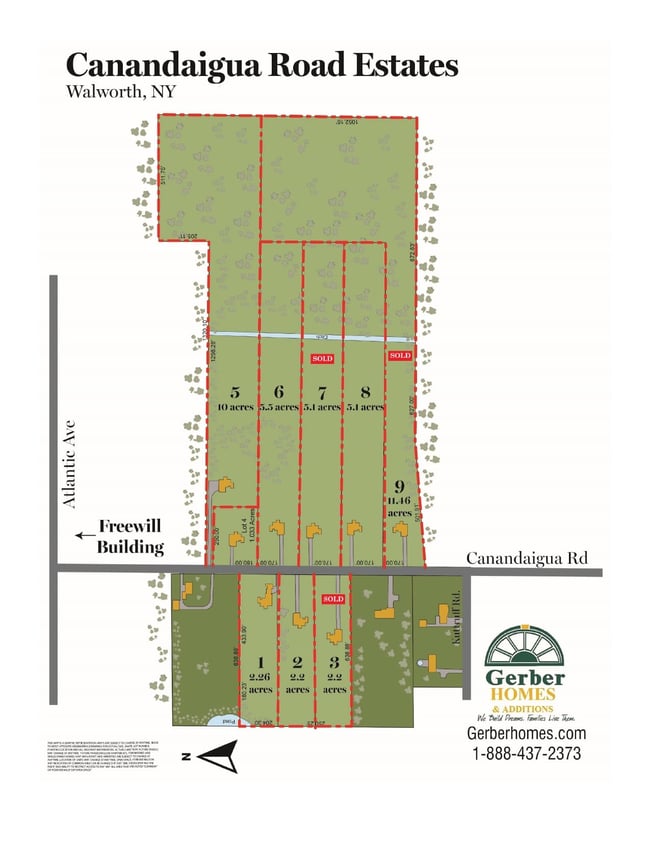 Canandaigua Road Estates Map in Walworth, NY