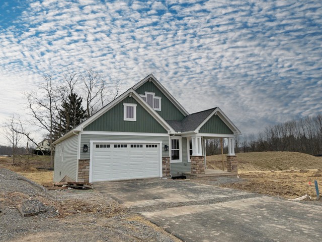 Front exterior of new construction home in Southgate Hills community