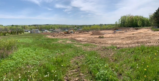 View of land for new construction in Orchard View Estates